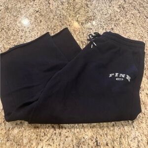 💖 SzL Victoria’s Secret PINK Ivy Fleece Wide-Leg Split-Hem Sweatpants SHORT